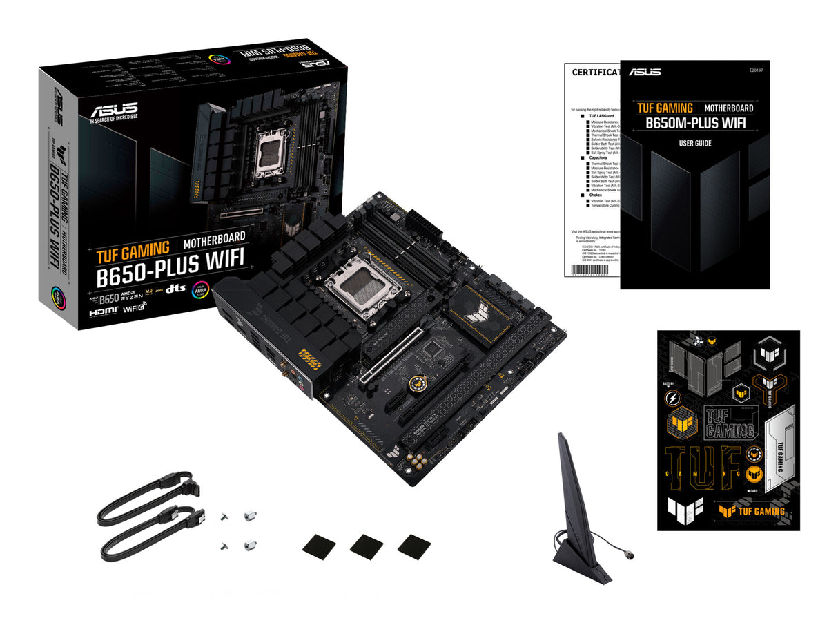 MB Asus AM5 TUF GAMING B650-PLUS WIFI- PCIe5- 2xPCIe4 M.2- 4xDDR5- DP- HDMI- SATA6- USB3.2 Gen2 & Gen1- ATX