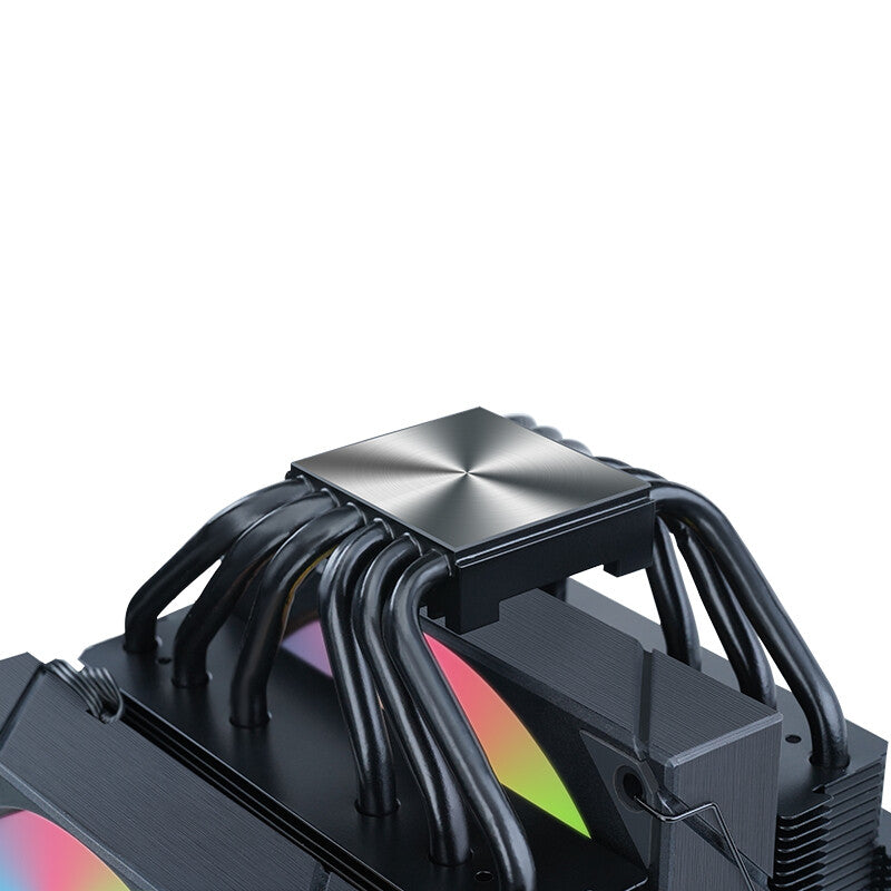 Dissipatore ad aria ICY-6HATP - Skt universale- 250W TDP- 6 Heatpipe- 2x12cm ARGB Fan- Digital Display