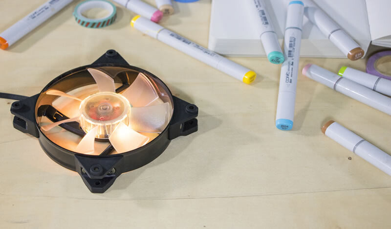 MasterFan Pro 120 Air Flow RGB PACK- 120mm LED fan- 650 ~ 1100 RPM- 3in1 with RGB controller