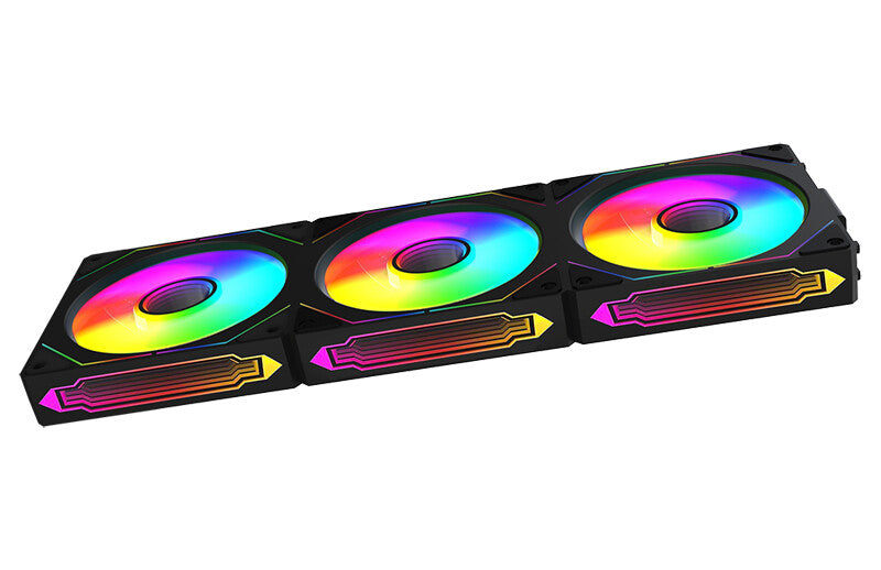 Kit 3x Ventola per case INFINITY Black - 12cm- ARGB Sync 5V 3pin- 4pin PWM- Senza fili