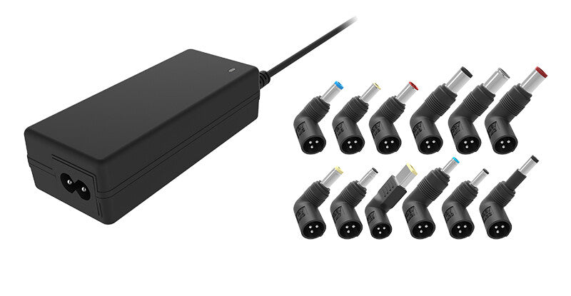Alimentatore Universale per Notebook 65W con 12 connettori- porta USB 5V1A- 100/240VAC- 15/20VDC