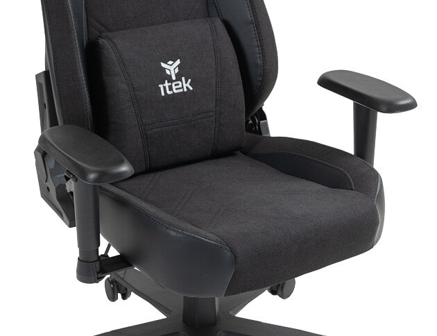 itek Gaming Chair SHUTTLE PM66 - PVC e Tessuto- Braccioli 3D- Nero Nero