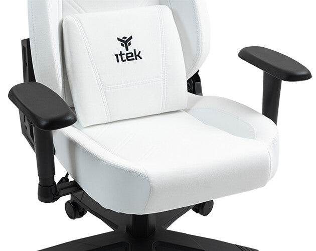 itek Gaming Chair SHUTTLE PM66 - PVC e Tessuto- Braccioli 3D- Nero Bianco