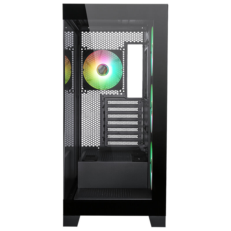 Case SHOWBUI 45B - Gaming Tower- ATX- 4x12cm ARGB fan- 2xUSB3- Type-C- Side & Front Panel Temp Glass