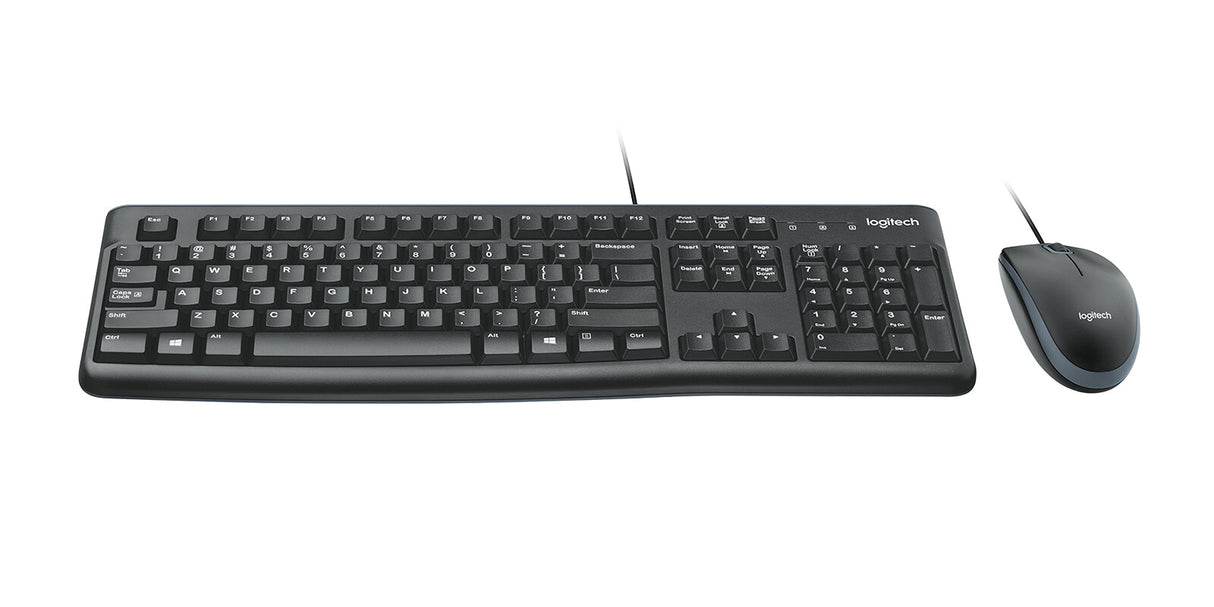 LOGITECH RETAIL Keyboard + Mouse - MK120- USB- Black