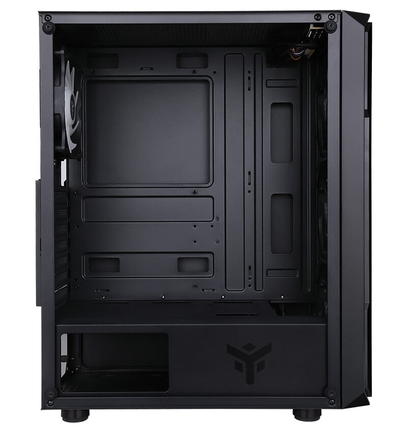 Case SIX TRIANGLE - Gaming Middle Tower- 4x12cm ARGB fan- USB3- Side Panel Temp Glass