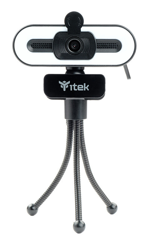 Webcam with Microphone W401L - Full HD - 30FPS - 3 mode LED light - USB - tripod