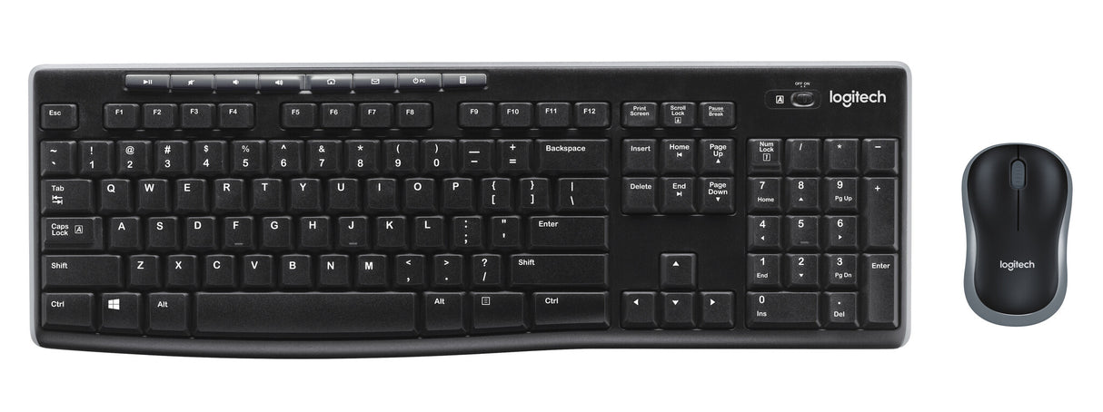 Tastiera + Mouse LOGITECH RETAIL - MK270- Wireless- Nera