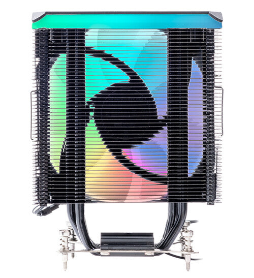 ICY-4HLA air heatsink - universal Skt - 150W TDP - 4 HP - 12cm fan - full black - ARGB