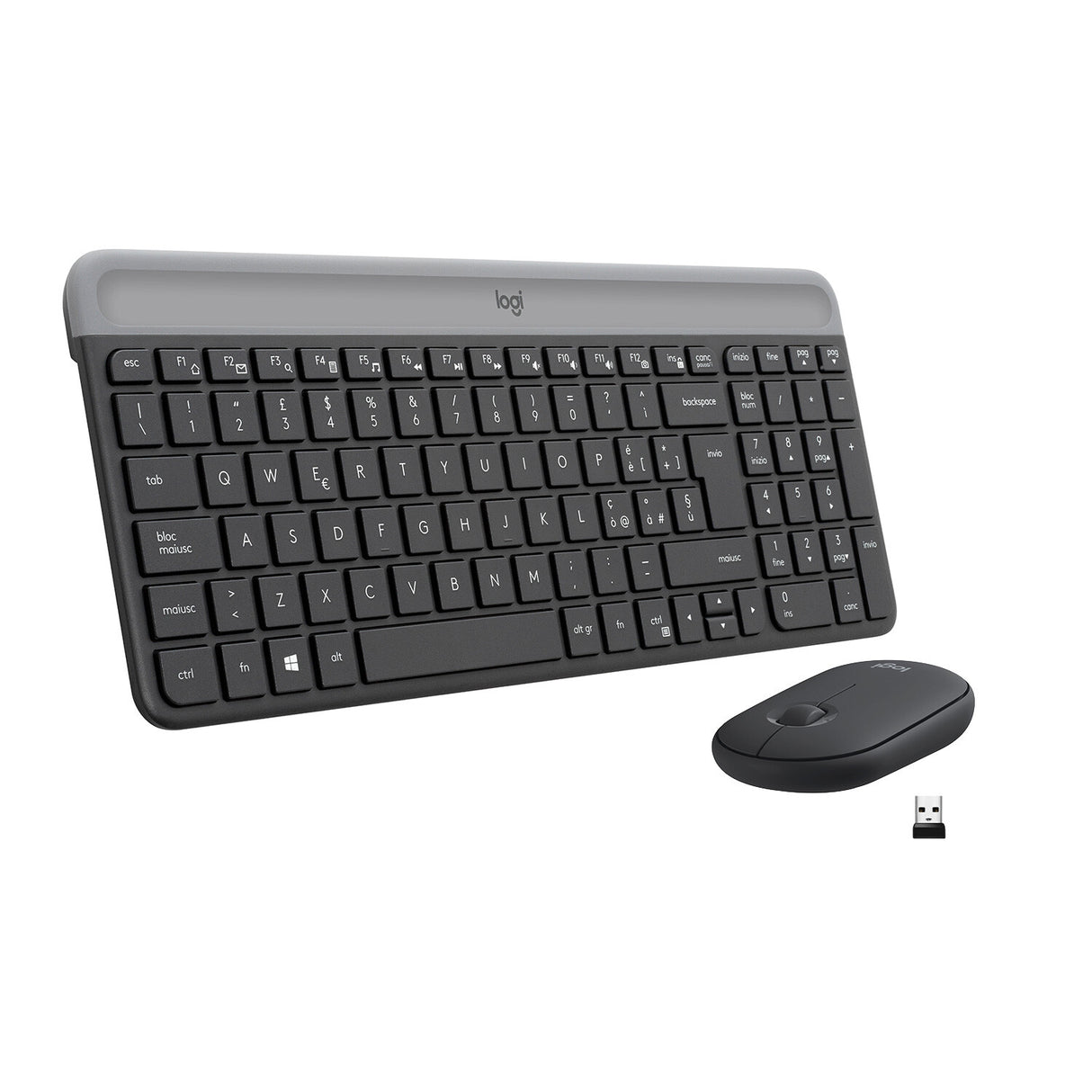 Tastiera + Mouse LOGITECH RETAIL - MK470- Wireless- Slim- Nera