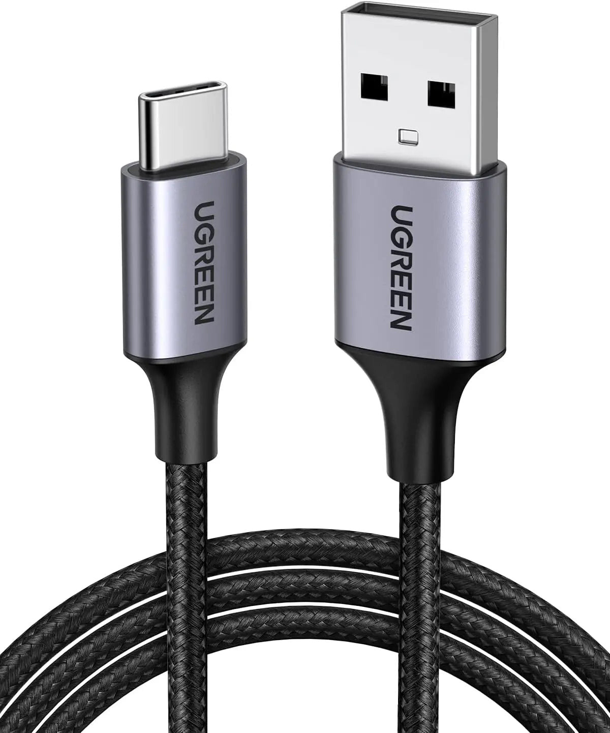 UGREEN Cavo USB Type-C a USB-A 2.0- 50cm- Intrecciato- Black