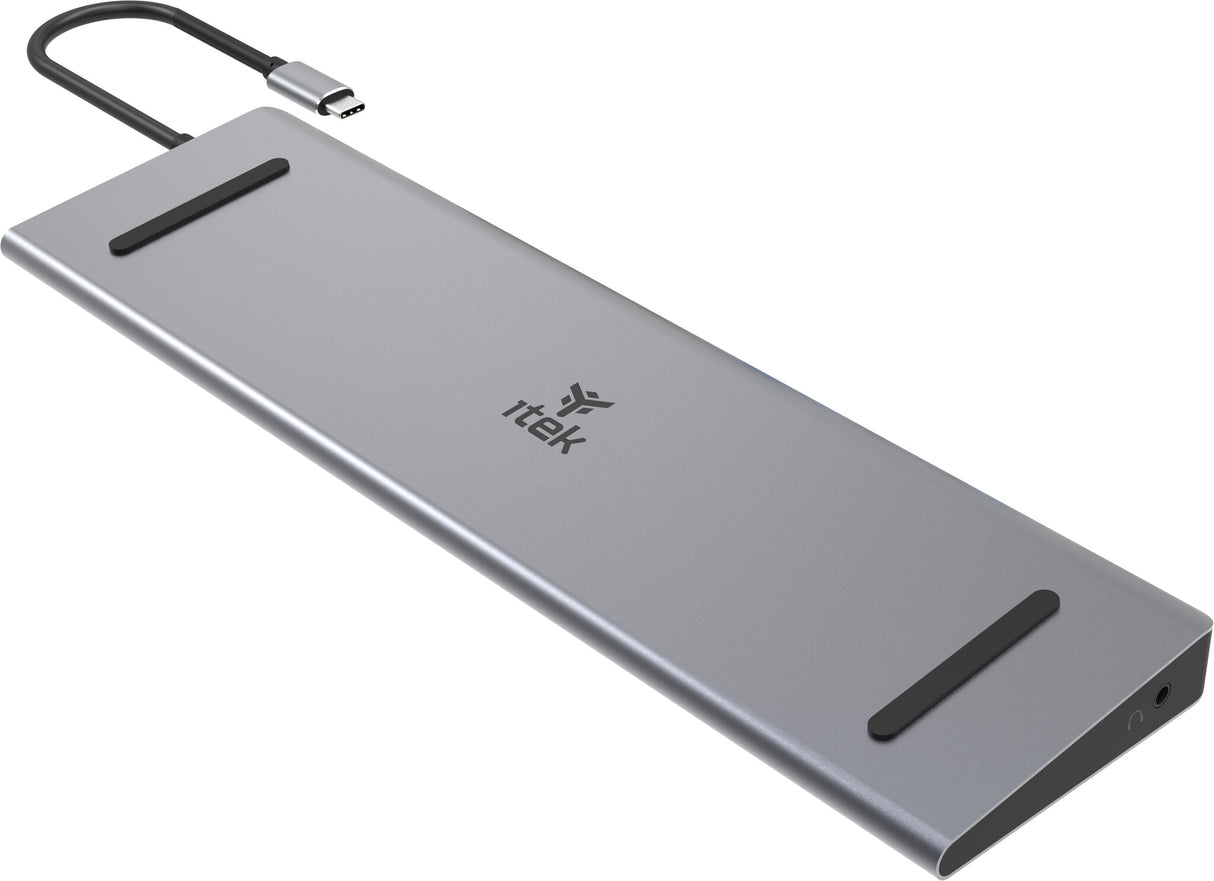 ITEK Docking Station USB-C 11 in 1- 3HDMI + 2USB3 + 2USB2 + 2USB-C + RJ45 + 3.5MM