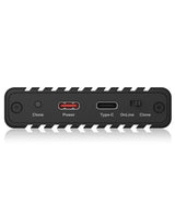 ICY BOX Docking Clone Station- M.2 NVME-  USB3.2 Gen2 Type-C/A- Alluminio-  Black