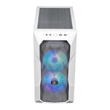 Case MasterBox TD300 Mesh White- 2USB3.2-2xCombo 2.5"/3.5"-2x2.5"-2x120mm SickleFlow PWM ARGB Front Fans-ARGB/PWM Hub-NO PSU