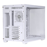 Case DARK CAVE CURVED - Gaming Tower- ATX- 4x12cm ARGB fan- 2xUSB3- Type-C- Curved Temp Glass Side & Front Panel- White Edition