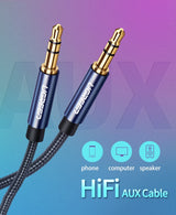 UGREEN Audio Cable 3.5mm Male to 3.5mm Male - Gold Plated with Metal Case 3m (Blue)