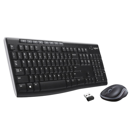 LOGITECH RETAIL Keyboard + Mouse - MK270 - Wireless - Black