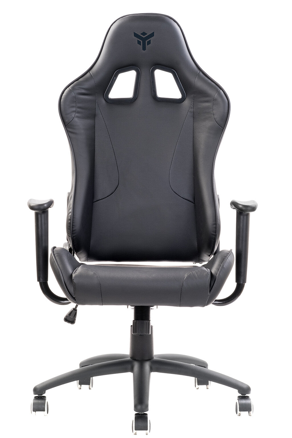 itek Gaming Chair PLAYCOM PM20 - PVC - Double Cushion - Reclining Backrest - Black Black