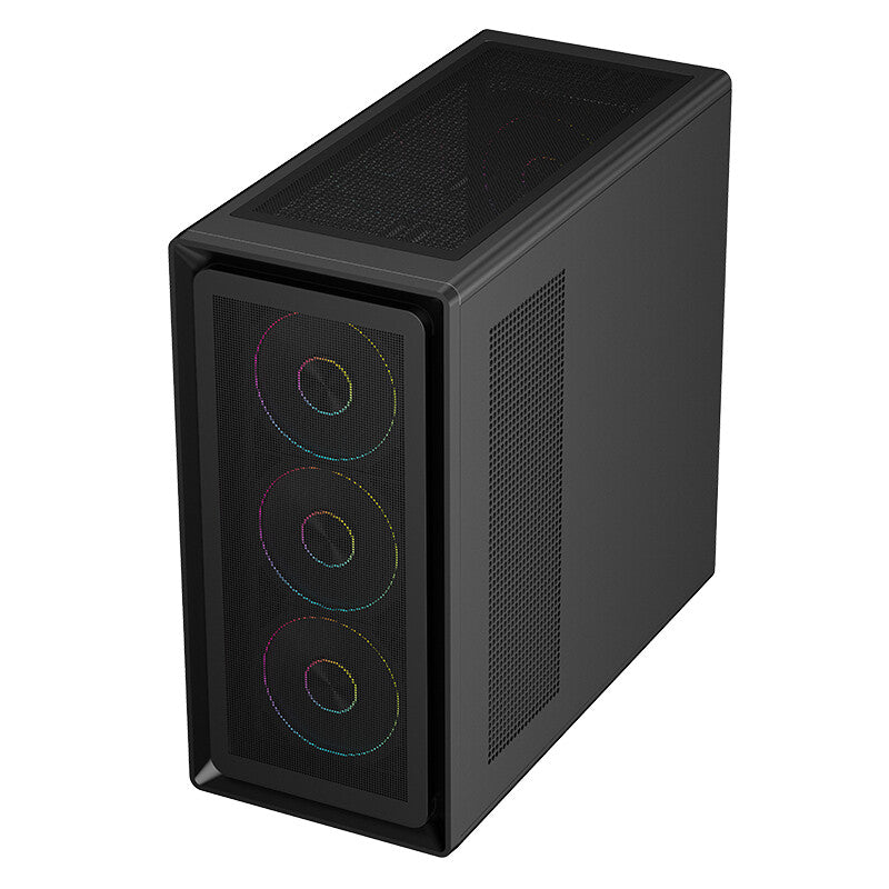 Case MESHCORE 36B - Gaming Tower- ATX- 4x12cm ARGB fan- 2xUSB3- Type-C- Temp Glass Side Panel