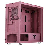 Case LIFLIG P41 - Gaming Mini Tower- mATX- 12cm ARGB fan- 2xUSB3- Side Panel Temp Glass- Pink Edition