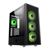 VERTIBRA H210 Case - Gaming Middle Tower- 4x12cm ARGB fan- 2xUSB3- Side Panel Temp Glass