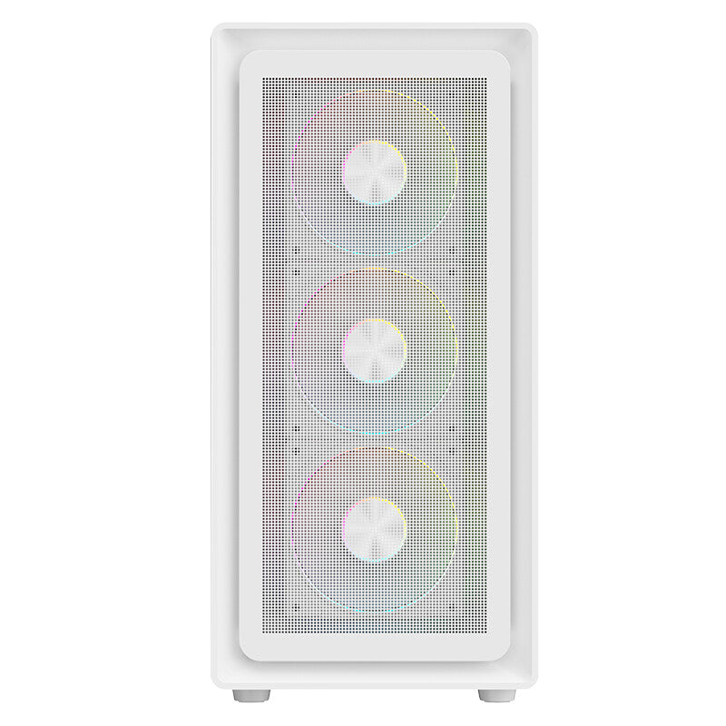 Case MESHCORE 36W - Gaming Tower- ATX- 4x12cm ARGB fan- 2xUSB3- Type-C- Temp Glass Side Panel- White Ed.