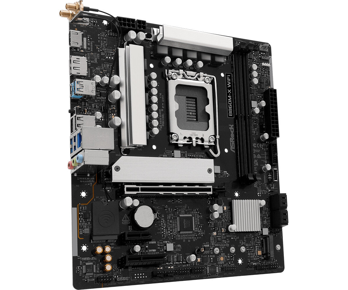 MB Asrock 1851 Intel H810M-X WIFI- 2*DDR5 4*SATA3- 2*M.2- HDMI- DP- mATX