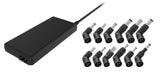 Alimentatore Universale Slim per Notebook 90W con 12 connettori- porta USB 5V1A- 100/240VAC- 9.5/24VDC (Gomma soft-touch)