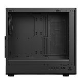 Case WOODY W2B - Gaming Tower- ATX- 4x14cm Black fan- 2xUSB3- Type-C- Wood Front- Darker Temp Glass Side Panel