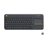 Tastiera LOGITECH RETAIL - K400 Plus- Wireless- Touchpad- Multimediale- Nera