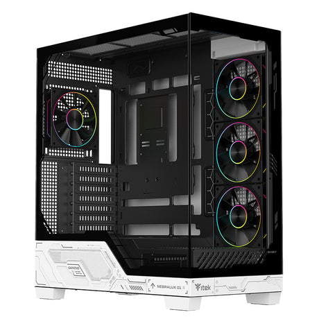 Case NEBRALUX 01 - Gaming Tower- ATX- 4x12cm ARGB fan- 2xUSB3- Type-C- Darker Temp Glass Side & Front Panel