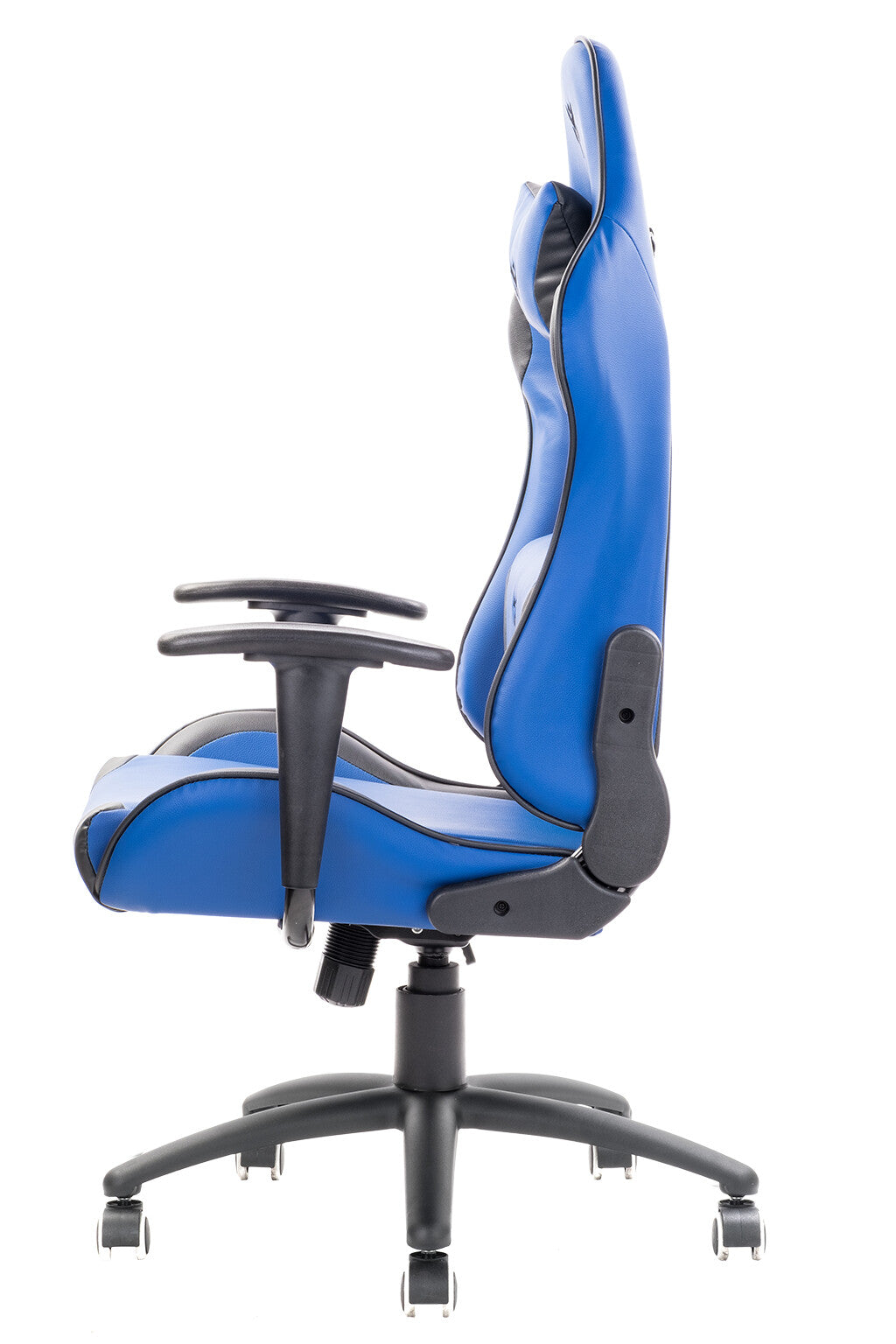 itek Gaming Chair PLAYCOM PM20 - PVC - Double Cushion - Reclining Backrest - Blue Black