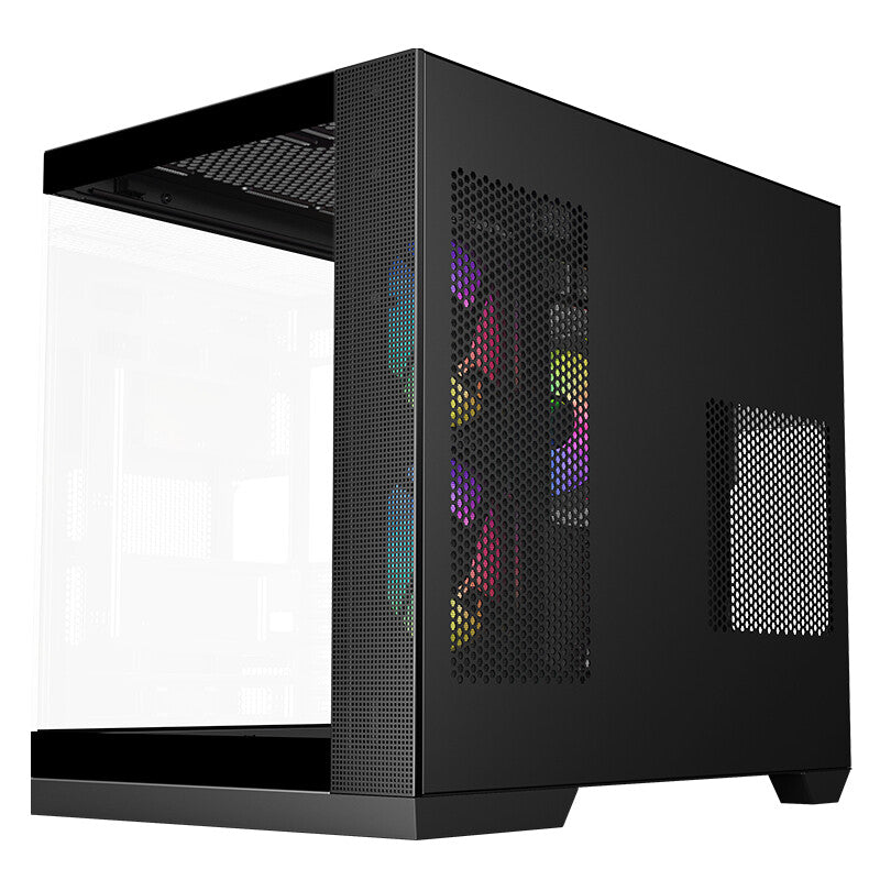 Case DARK CAVE DS - Gaming Tower- ATX- 3x12cm ARGB fan- 2xUSB3- Type-C- Side & Front Panel Temp Glass