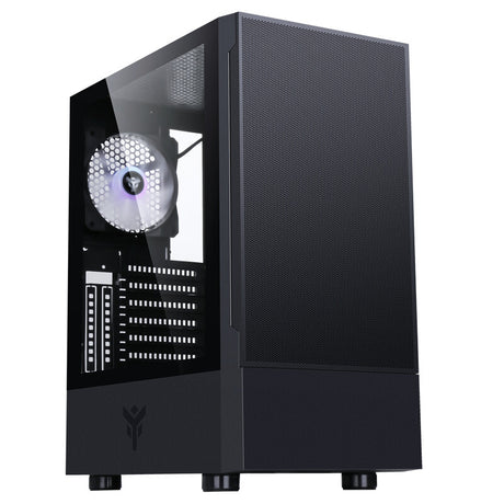 SIISBE 3.0 Case - Gaming Middle Tower- 3x12cm ARGB fan- USB3- Side Panel Temp Glass with hinge