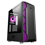 Case VERTIBRA X210 - Gaming Middle Tower- 12cm ARGB fan- 2xUSB3- Side Panel Temp Glass