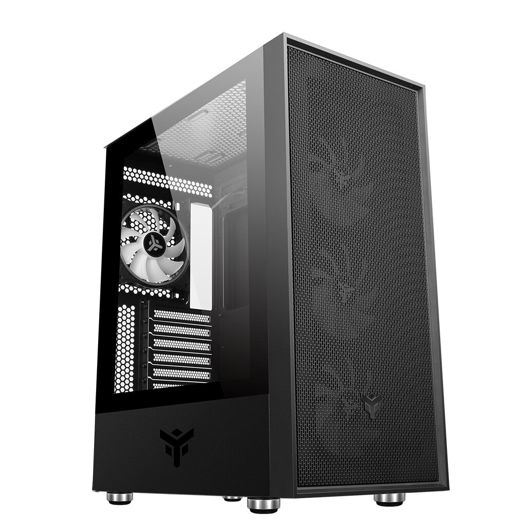 Case VERTIBRA H210 - Gaming Middle Tower- 4x12cm ARGB fan- 2xUSB3- Side Panel Temp Glass