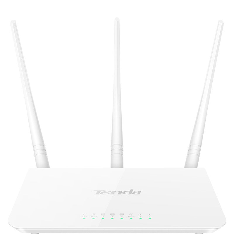 Tenda WIRELESS ROUTER F3 - 802.11 b/g/n- 2.4GHz: 300Mbps- 1xFE WAN- 3xFE LAN- 3 ant 5dBi