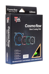 Ventola per case Cosmo Flow - 12cm- LED Verde Circolare- 3+4pin- silenziosa