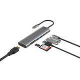 ITEK HUB USB-C 7 in 1- HDMI + 2USB3.0 +  SD/TF + 2USB-C
