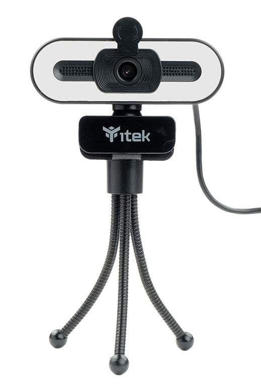 Webcam con Microfono W401L - Full HD- 30FPS- Luce LED 3 mode- USB- treppiede