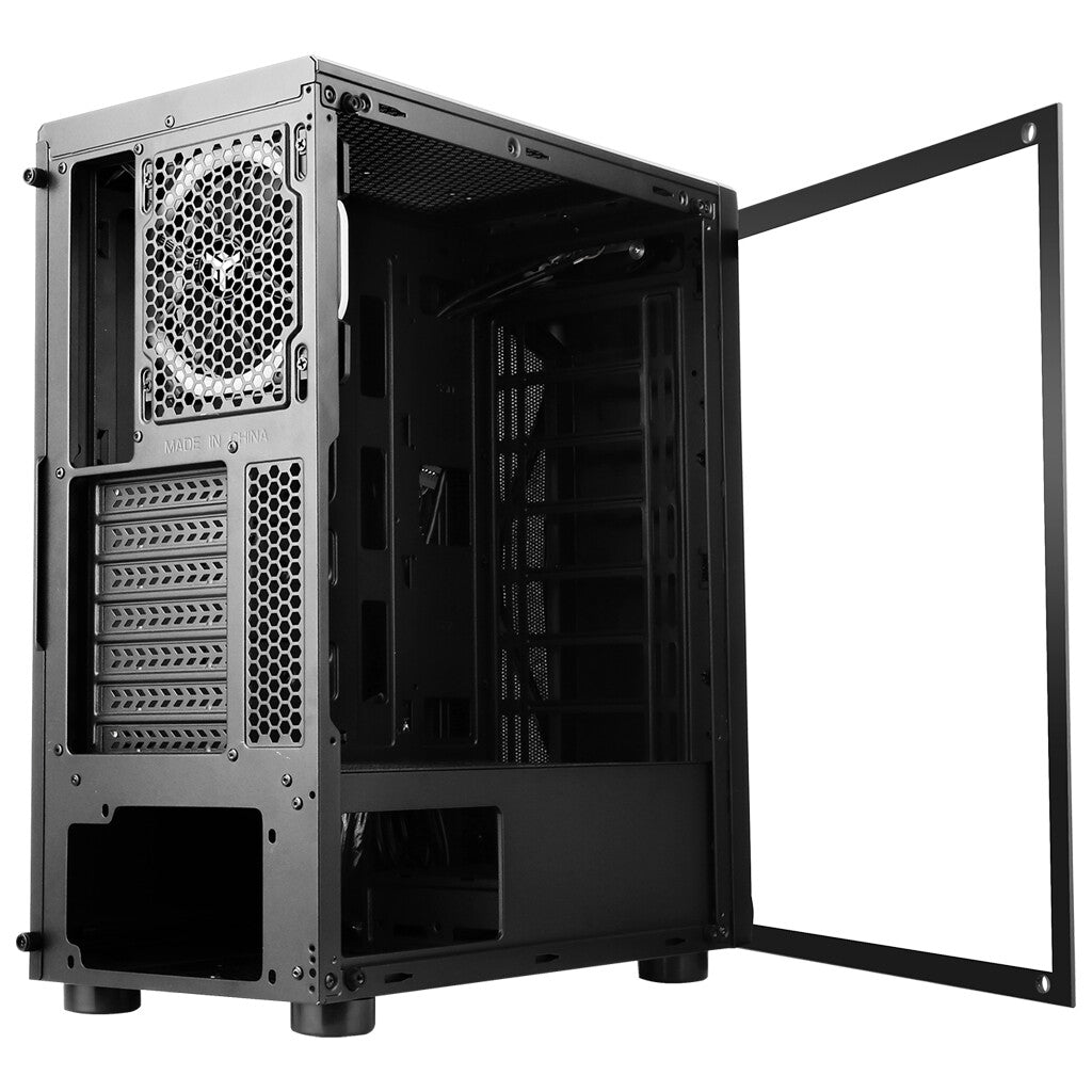 Case THE ROCK EVO - Gaming Middle Tower- USB3- 12cm ARGB fan- Side Panel Temp Glass