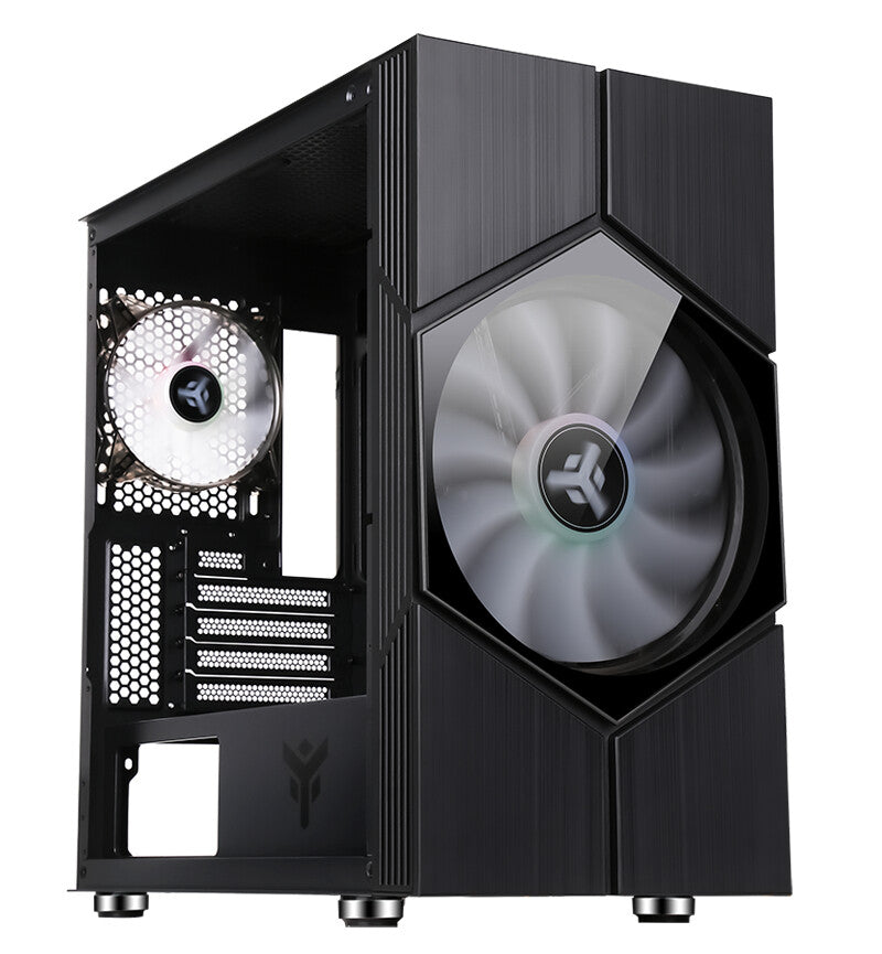 Case VORTEX - Gaming Mini Tower- mATX- 20cm & 12cm ARGB fan- 2xUSB3- Side Panel Temp Glass