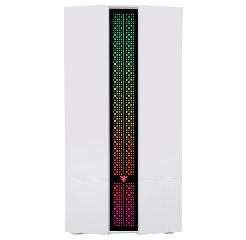 Case LIFLIG W41 - Gaming Mini Tower- mATX- 12cm ARGB fan- 2xUSB3- Side Panel Temp Glass- White Edition