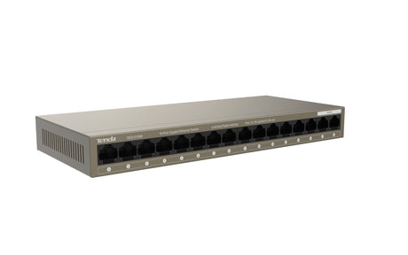 Tenda SWITCH BUSINESS TEG1016M-IEEE 802.3uxab-16 ports 10/100/1000 Base-T Ethernet-Capacity 32Gbps-Prot.fulm.6KV on each port