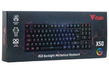 Tastiera Gaming X50 - Meccanica-  Switch Blu OUTEMU- RGB- Software- 90 tasti- Compatta