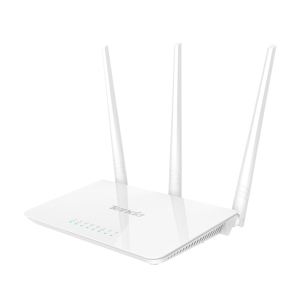 Tenda WIRELESS ROUTER F3 - 802.11 b/g/n- 2.4GHz: 300Mbps- 1xFE WAN- 3xFE LAN- 3 ant 5dBi