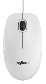 LOGITECH Mouse OEM - B100- USB- Optical- White