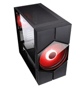 Case VORTEX - Gaming Mini Tower- mATX- 20cm & 12cm ARGB fan- 2xUSB3- Side Panel Temp Glass