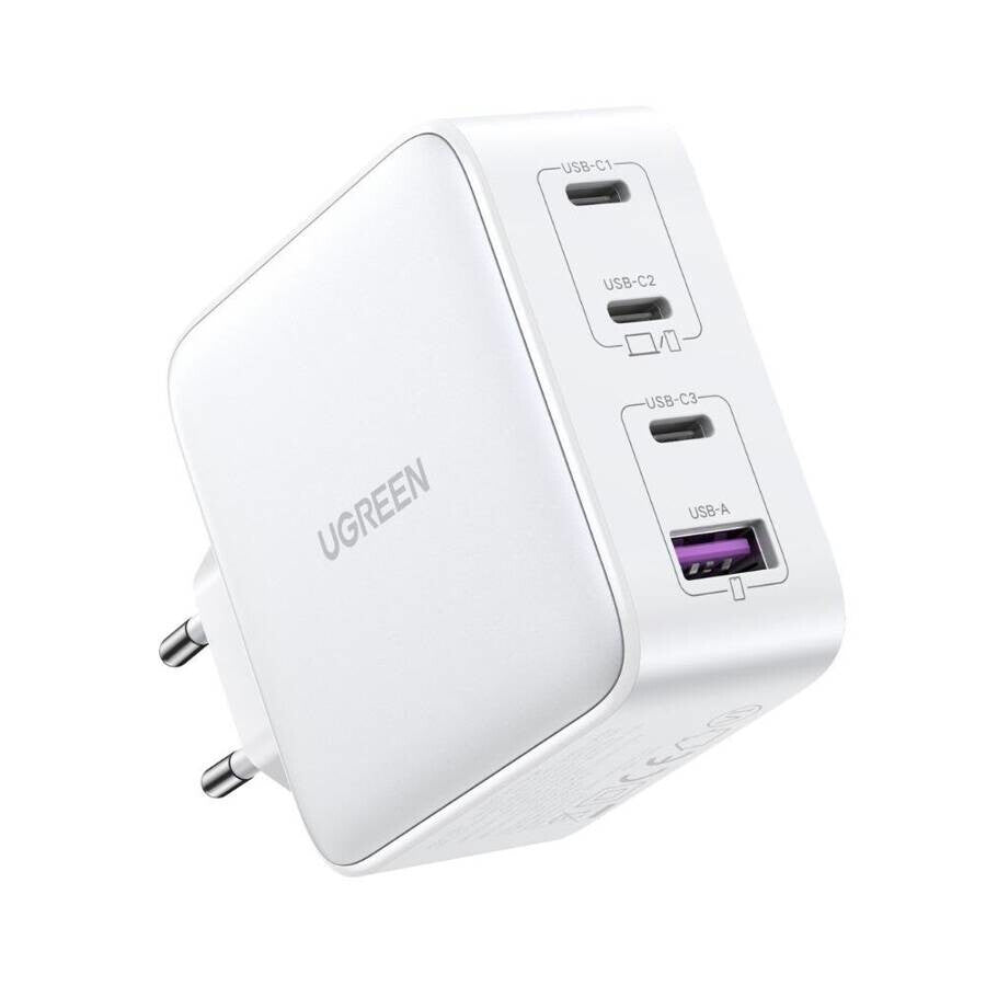 UGREEN Caricatore USB 100W GaN Nexode- 3x Type-C- 1xUSB3 White