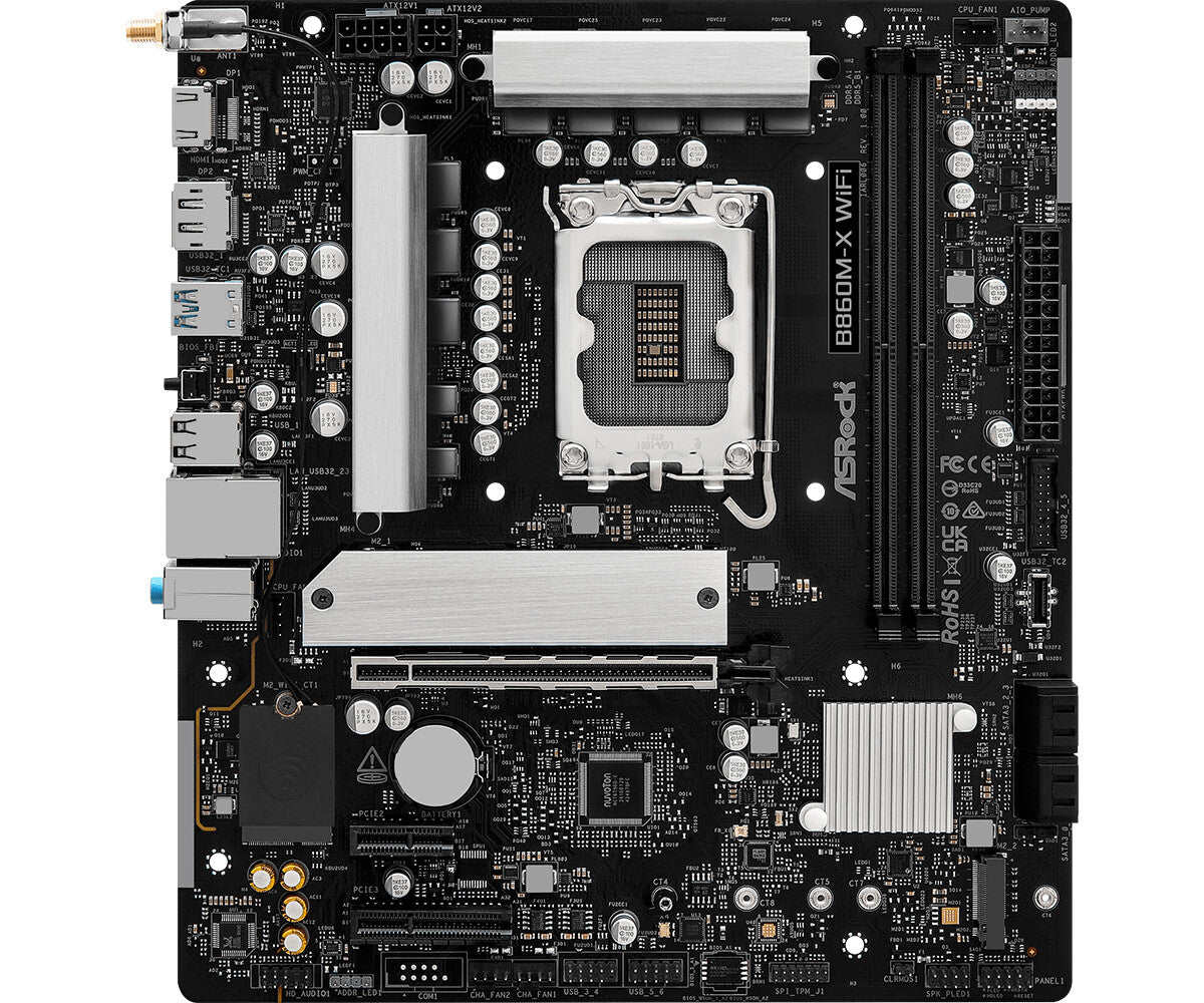 MB Asrock 1851 Intel H810M-X WIFI- 2*DDR5 4*SATA3- 2*M.2- HDMI- DP- mATX